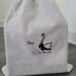 Dior Beige and Blue Lady Tote with Gold Hardware